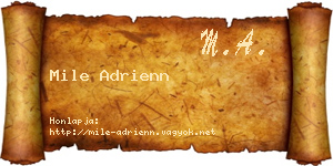 Mile Adrienn névjegykártya